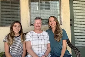 Eva Rodriguez with Mom and Grandma